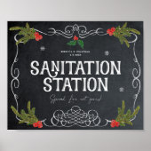 Sanitatiestation kerstwinterbruiloft poster (Voorkant)