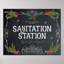 Sanitatiestation kerstwinterbruiloft