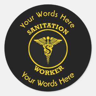 Sanitatiewerkschip Ronde Sticker