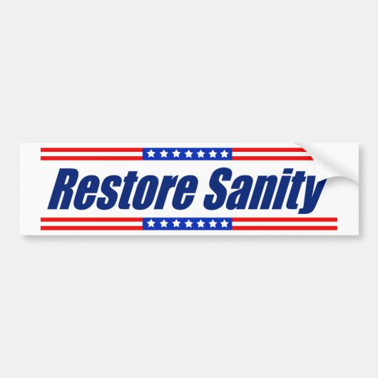 Saniteit herstellen bumpersticker (Voorkant)