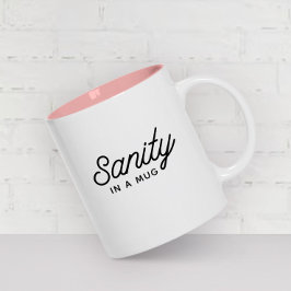 SANITEIT in een mok Stijlvolle moderne Typografie
