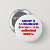 Saniteit is backorder ronde button 5,7 cm (Voorkant /achterkant)