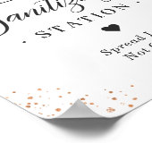 Sanitiseringsstation Sign Lila Plum Paars Floral Poster (Hoek)