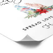 Sanitiseringsstationteken | WinterFloral Poster (Hoek)