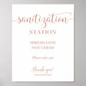 Sanitization Station Spread Love Not Germs Sign Poster (Voorkant)