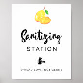 Sanitizing Station Citroen Huwelijksfeest Poster (Voorkant)