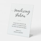 Sanitizing Station Hand Sanitizer Wedding Reclamebord Met Voetstuk (Voorkant)