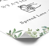 Sanitizing Station Sign Greenery Eucalyptus Leaves Poster (Hoek)