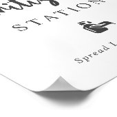 Sanitizing Station Zonnebloem bruiloft Waterverf Poster (Hoek)