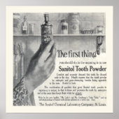  Sanitol Tooth Powder Ad vanaf 1906 Poster (Voorkant)