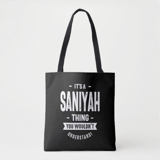 Saniyah Persoonlijke naam Birthday Gift Tote Bag (Voorkant)