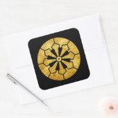 Sanja Matsuri Komagata mon Zwart Faux Goud Vierkante Sticker (Envelop)