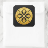 Sanja Matsuri Komagata mon Zwart Faux Goud Vierkante Sticker (Tas)