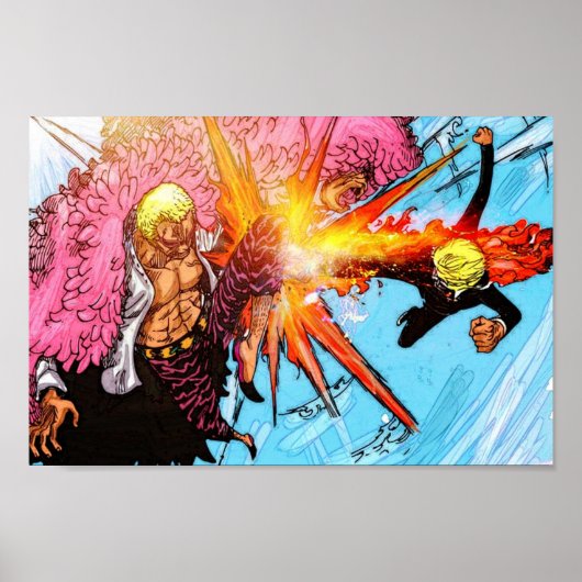 Sanji vs Doflamingo One Piece Poster (Voorkant)