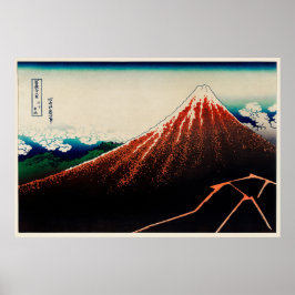 Sanka Hakuu door Katsushika Hokusai (Mount Fuji) Poster