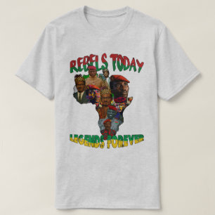 Sankara, Traoré & Lumumba Pan-Afrikaanse kaart T-s T-shirt