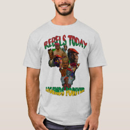 Sankara, Traoré & Lumumba Pan-Afrikaanse kaart T-s T-shirt