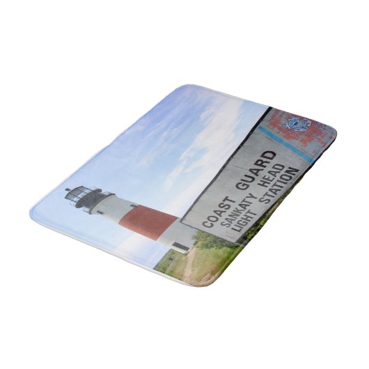 Sankaty Head Lighthouse, Nantucket MA Bath Mat (Gekanteld)