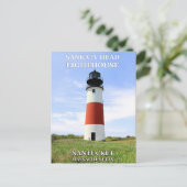 Sankaty Head Lighthouse, Nantucket MA Briefkaart (Staand voorkant)