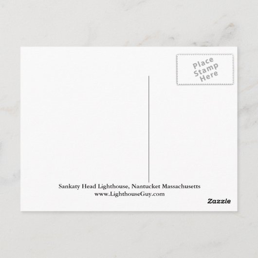 Sankaty Head Lighthouse, Nantucket MA Briefkaart (Achterkant)