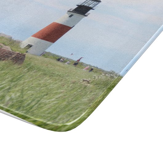 Sankaty Head Lighthouse Nantucket MA Cutting Board Snijplank (Hoek)