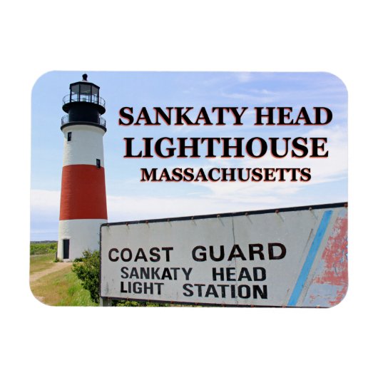 Sankaty Head Lighthouse, Nantucket MA Flex Magnet Magneet (Horizontaal)