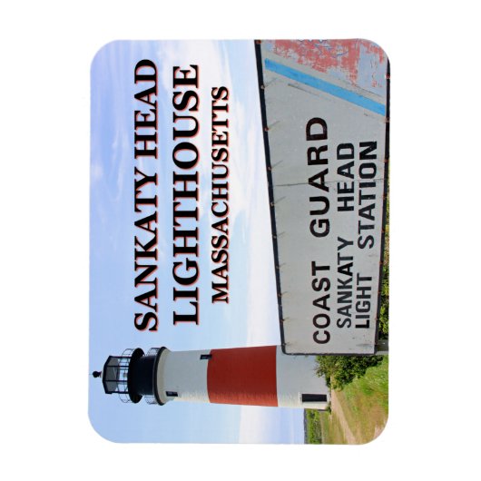 Sankaty Head Lighthouse, Nantucket MA Flex Magnet Magneet (Verticaal)