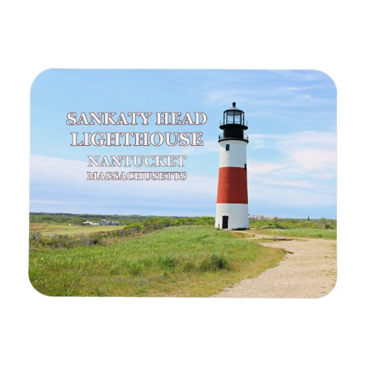 Sankaty Head Lighthouse, Nantucket MA Flex Magnet Magneet (Horizontaal)