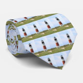 Sankaty Head Lighthouse, Nantucket MA Mannen Strop Stropdas (Opgerold)