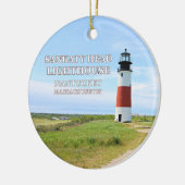 Sankaty Head Lighthouse, Nantucket MA Ornament (Links)