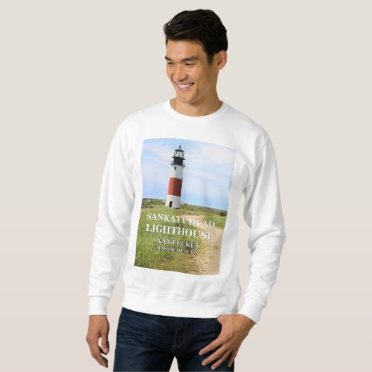 Sankaty Head Lighthouse, Nantucket MA Sweatshirt (Voorkant volledig)