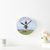 Sankaty Head Lighthouse, Nantucket MA Wall Clock Ronde Klok (Huis)