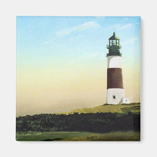 Sankaty Head Lighthouse Nantucket-magneet Magneet (Voorkant)