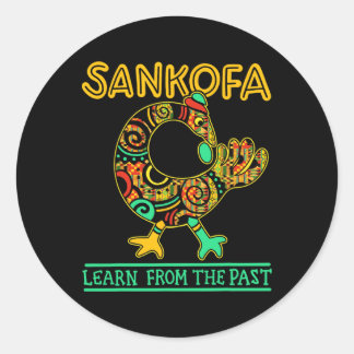 Sankofa African Bird Black History Month Juneteent Ronde Sticker