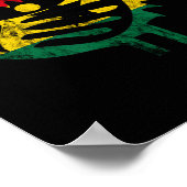 Sankofa African Bird Ghanese Flag Pride Juneteenth Poster (Hoek)