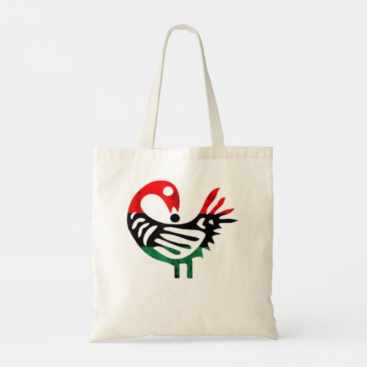 Sankofa African Bird Pan African Flag Pride Junete Tote Bag (Achterkant)