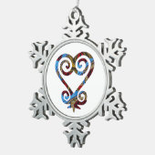 Sankofa African Print Tin Sneeuwvlok Ornament (Rechts)