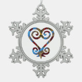 Sankofa African Print Tin Sneeuwvlok Ornament (Voorkant)