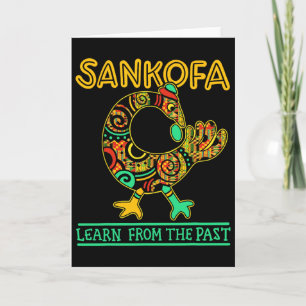 Sankofa Afrikaanse Vogel Black History Month Junet Kaart