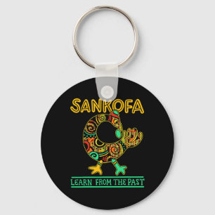 Sankofa Afrikaanse vogel Black History Month Junet Sleutelhanger