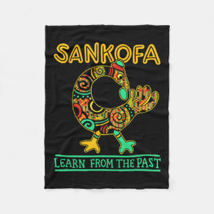 Sankofa Afrikaanse vogel zwarte geschiedenis maand Fleece Deken
