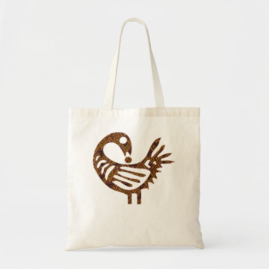 Sankofa Bird Simple Pattern Afrocentric Adinkra Sy Tote Bag (Voorkant)