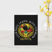 Sankofa Black History Month Adinkra Ghana Kaart (Gele Bloem)