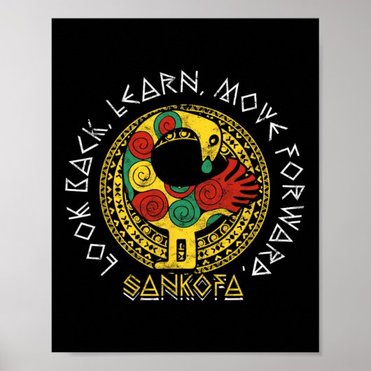 Sankofa Black History Month Adinkra Ghana Poster (Voorkant)