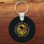 Sankofa Black History Month Adinkra Ghana Sleutelhanger (Voorkant)