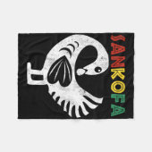 Sankofa Juneteenth Ghana Adinkra Symbool Sankofa Fleece Deken (Voorkant (Horizontaal))