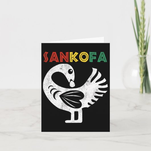 Sankofa Juneteenth Ghana Adinkra Symbool Sankofa Kaart (Voorkant)