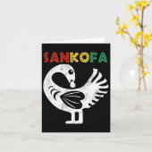 Sankofa Juneteenth Ghana Adinkra Symbool Sankofa Kaart (Gele Bloem)