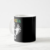 Sankofa Juneteenth Ghana Adinkra Symbool Sankofa Koffiemok (Voorkant links)