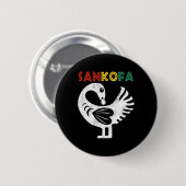 Sankofa Juneteenth Ghana Adinkra Symbool Sankofa Ronde Button 5,7 Cm (Voorkant /achterkant)